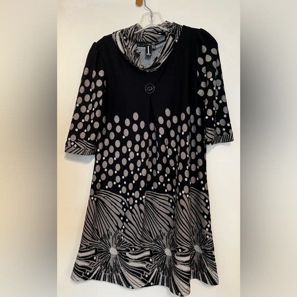 Isabel London Tunic Dress soft and warm Size M Navy but looks Black - Picture 1 of 8